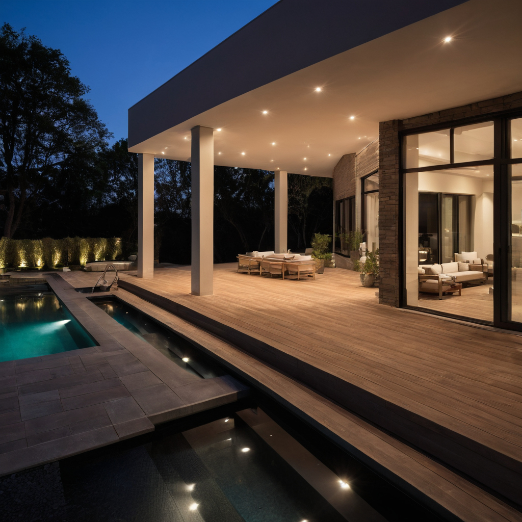 Luxury interior image showing Which control scenes keep exterior and interior lighting coherent after sunset
